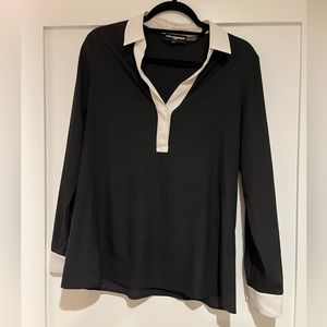 Karl Lagerfeld collared v neck